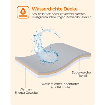 DIE LIEBES DECKE - Wasserdichte Luxusdecke 100 x 145cm